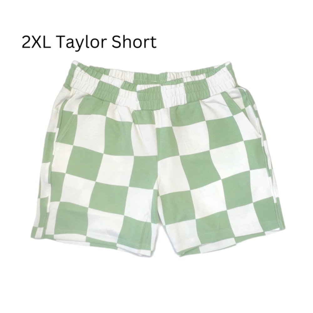 LuLaRoe Women's Green Checkered Athletic Shorts
